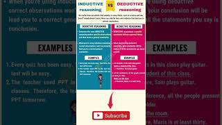 Learn English Vocabulary  Inductive Reasoning vs Deductive Reasoning english englishvocabulary [upl. by Dream]