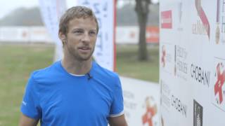 Jenson Button at the Jenson Button Trust Triathlon [upl. by Diba512]