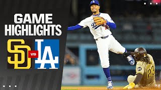 Padres vs Dodgers Game Highlights 41224  MLB Highlights [upl. by Bunting]