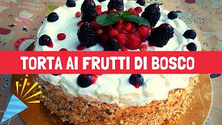 Torta ai frutti di bosco con crema pasticcera  Idea per compleanni [upl. by Acissaj495]