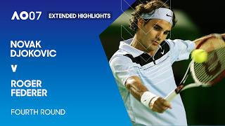 Roger Federer v Novak Djokovic Extended Highlights  Australian Open 2007 Fourth Round [upl. by Ribal]