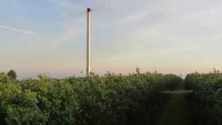 An OrchardRite Wind Machine Drying Blueberries in Florida USA [upl. by Eitsud365]