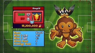 We found a STUPID Player aka T1 Prestige aka THE MOST SKILLED in the HIGHEST ARENA  BTD Battles [upl. by Millicent]