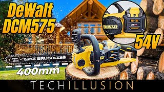 🔥THE POWERFULL Cordless Chainsaw DCM575N from DeWalt 😱  DeWalt DCM575N 400mm  Review amp Test [upl. by Eelrahc747]