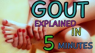 Gout Treatment  Causes  What is Gout Gout Explained in 5 Minutes Pathophysiology [upl. by Sldney]