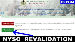 How to Revalidate NYSC  NYSC REVALIDATION  NYSC REVALIDATION WITH MOBILE PHONE 20232024 [upl. by Nwavahs28]