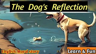 The Dogs ReflectionA tale of greed and gratitudeEnglish moral storylearn through tales story 🌸 [upl. by Rosella]