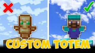 MINECRAFT CUSTOM TOTEM YOUR SKIN EASY TO MAKE [upl. by Divadnhoj]