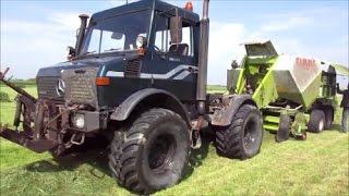 Mit einem MB UNIMOG 1600 Siloballen Pressen  SOUND [upl. by Marala]