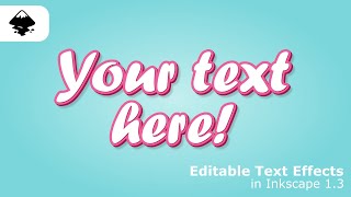 Creating Editable Text Effects Is a Breeze in Inscape 13 [upl. by Hofstetter]