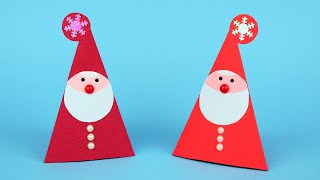 Babbo Natale di carta facilissimo  Lavoretti per Natale fai da te  DIY Papercraft [upl. by Kerns275]