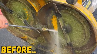 PRESSURE WASHING dirty walker mowers landscaping pressurewashing satisfying [upl. by Steffen]