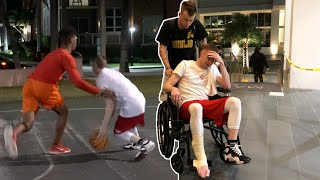 The Professor Suffers Career Ending Injury 2v2 vs Athletic Hoopers Miami Hood [upl. by Prakash]