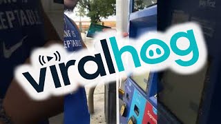 Couple Discover Unauthorised Card Reader on Gas Pump  ViralHog [upl. by Felicity]