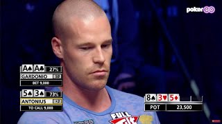 Patrik Antonius vs Aces at the WSOP Main Event [upl. by Nothgiel282]