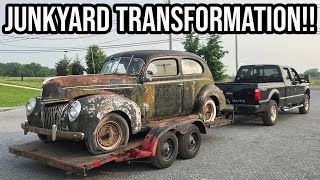 Junkyard To On The Road In 25 Minutes  1939 Ford Forgotten Hot Rod [upl. by Hploda]