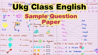 Ukg English WorksheetUkg English Question PaperUkg English Test PaperUkg PeehuandRudraCorner [upl. by Othelia]