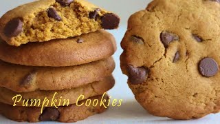 ENG 달콤 쫀득 펌킨 초코칩 쿠키 다정한 가을의 디저트단호박 요리 Chewy Pumpkin Chocolate Chip Cookies  하다앳홈 [upl. by Haydon110]