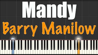 Mandy  Barry Manilow  Piano Tutorial [upl. by Namzzaj557]