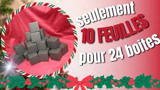 TUTO BOITE CALENDRIER DE LAVENT FACILE ET ECONOMIQUE  60 jours avant Noël  Chat Scrap [upl. by Nirb]