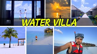 LUXURY WATER VILLA TOUR 😍 Maldives Trip Episode  4 [upl. by Ddene]