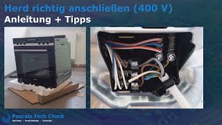 Herd richtig anschließen  Anleitung  Tipps 400V 5 Adern  EHerd  Backofen  Kochfeld [upl. by Thierry]