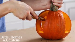 How to Carve a Pumpkin Lantern  Better Homes and Gardens [upl. by Ozen144]