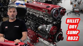 1200hp RB32 gets Billet DrySump Kit from PRP  Motive Garage Supercar Killer [upl. by Lytsirk]