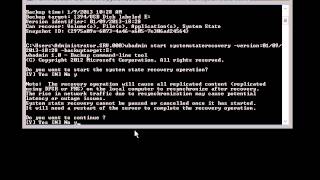 Restore The System State Backup by Command in Windows Server 2012 Part 2 [upl. by Raseac]