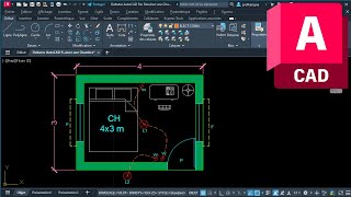 Debuter AutoCAD Par Dessiner Une Chambre [upl. by Acireed959]