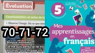 mes apprentissages en français 5 AP page 70 71 72 évaluation [upl. by Giuseppe663]