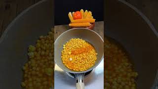 Simple method of making popcorn Popcorn Autumn and winter home cooking Food tutorial Oh my god [upl. by Eiderf]