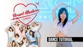 TWICE  HEART SHAKER  Dance Tutorial  Slow Music [upl. by Rozina]