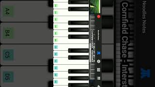 CORNFIELD CHASE easy  Interstellar  PIANO  cover notes tutorial  Hans Zimmer shorts [upl. by Ahcmis]