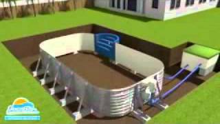 Civetta piscine interrate con bordo installatore rivenditore piscine Busatta [upl. by Niwle947]