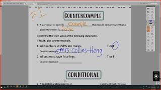 0820 Conditionals Counterexample amp Converse [upl. by Ley]