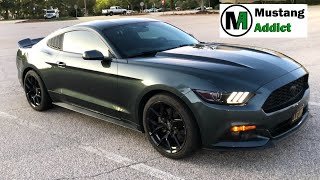 2015 Mustang V6 Resonator Delete HPipe Before and After With Gibson Mufflers [upl. by Roshan]