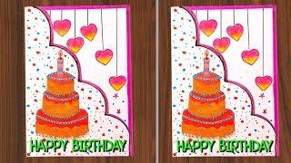 DIY Handmade Birthday Card Idea  Happy Birthday Greeting Card [upl. by Aisnetroh]