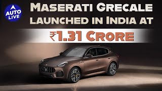 Maserati Grecale launched in India at Rs 131 Crore  Auto Live [upl. by Lapo]