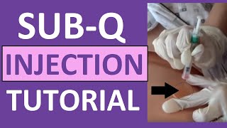 How to Give a Subq Subcutaneous Injection Shot [upl. by Saidnac606]