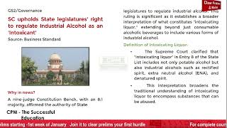 Supreme Court SHOCKS Nation with Industrial Alcohol Regulation  24th Oct [upl. by Ylecara]