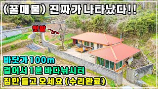 청정바다 100M 집 앞에서 낚시가능 넓은 텃밭과 아궁이 별채가 있는 시골집 매매소식 경상남도 남해 부동산 [upl. by Rhetta]