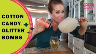 Adding SPUN Magic to Your Drink  Dissolving Cotton Candy Glitter Bombs [upl. by Leruj473]