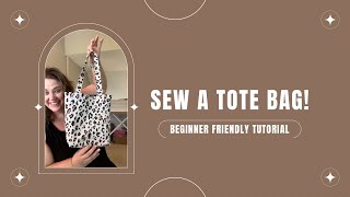 Beginner Friendly Fully Lined Tote Bag Tutorial sewing learntosew [upl. by Suivatnod]