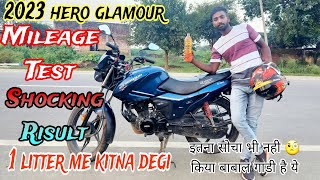 Glamour Xtec 125cc MileageTest Shocking Risult 🧐 glamour mileage test 2023 [upl. by Atinna]