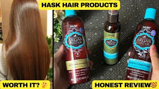 Hask Argan Oil Shampoo And Conditioner  Hask 5 in 1 leave on spray  Hask Hair Products [upl. by Collier537]