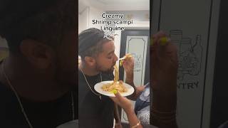 Creamy shrimp scampi linguine recipe  Shrimp scampi pasta [upl. by Itsuj323]