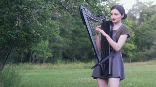 The Sound of Silence  Simon amp Garfunkel Harp Cover [upl. by Anoy]