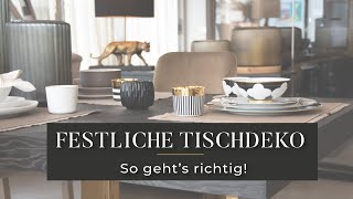 Tischideen amp Ambiente Festliche Tischdeko  Tutorial Gedeckter Tisch in 3 Schritten  by hoatecom [upl. by Ushijima]