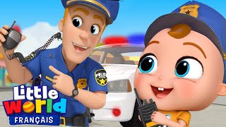 Bébé au poste de police  Comptines pour les toutpetits  Little World Français [upl. by Nirrek]